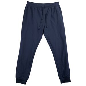 Galaxy by Harvic Mens Pull-On Drawstring Jogger Pants Navy Blue L